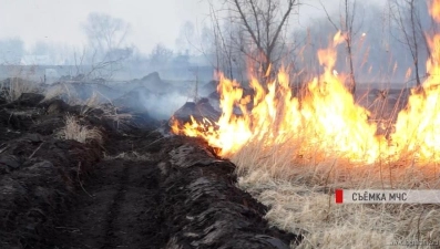 Как пожарные региона борются с палом сухой травы