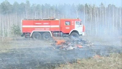 Возле села Фащевка загорелся грузовик