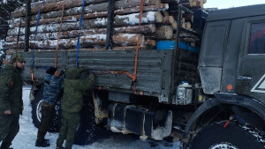 Тербунский лесхоз с начала года отправил в зону СВО 56 кубометров древесины