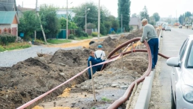 На улице Баумана приступили к монтажу сетей освещения