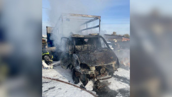 В Ельце спасатели тушили «Газель» с грузом