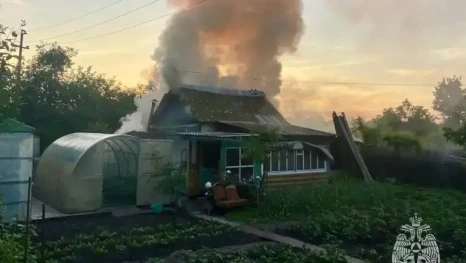 Бесхозная постройка и дачный домик пострадали от огня в Липецкой области