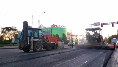 На Водопьянова завершилась укладка выравнивающего слоя асфальта