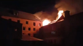 Горела крыша табачной фабрики в Ельце