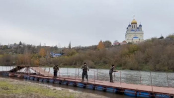 В Ельце начали демонтировать понтонный мост через Быструю Сосну