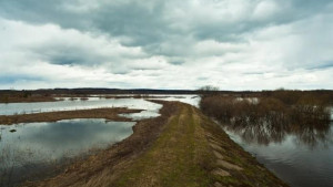 В Задонском и Добровском районах произошло подтопление дороги