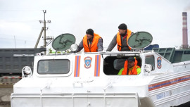 Липецкие спасатели протестировали вездеход на Матырском водохранилище