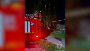 Мужчина пострадал во время пожара в Усмани