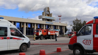 В Липецком аэропорту отработали ликвидацию пожара