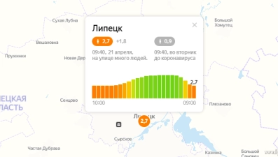 Индекс самоизоляции в Липецке стал выше