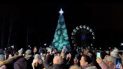 В Липецке торжественно зажгли новогодние огни