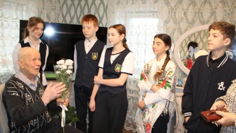 В Липецкой области ветеран Великой Отечественной войны Алексей Щукин отметил 99-летие