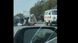 Появилось видео с места страшной аварии под Липецком