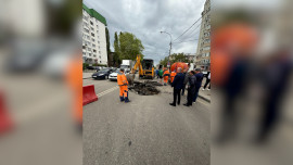 Участок улицы Горького в Липецке перекрыли из-за порыва на сетях водоснабжения
