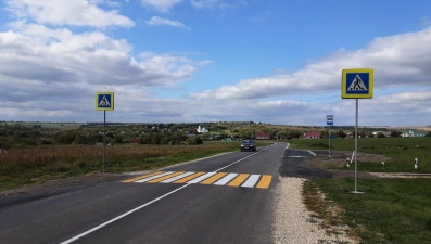 Завершён ремонт дороги к селу Злобино в Становлянском округе