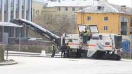 8,5 тысяч квадратных метров асфальта срезано с улицы Алмазная