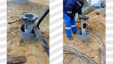 В Липецке устанавливают светофоры после ремонта теплотрассы на улице Плеханова