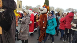 Деды Морозы, Снегурочки и снеговики прошли по центру Липецка