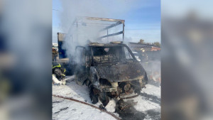 В Ельце спасатели тушили «Газель» с грузом