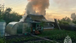 Бесхозная постройка и дачный домик пострадали от огня в Липецкой области