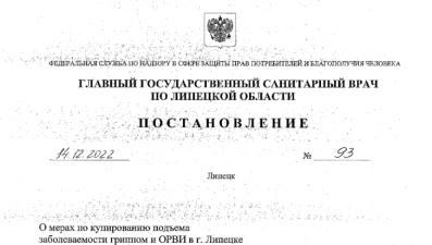 Главный санитарный врач Липецкого региона постановил перевести детей на дистанционное обучение