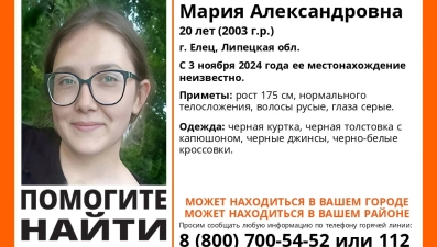 20-летняя девушка пропала в Ельце