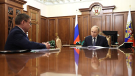 Владимир Путин встретился с секретарём Генсовета партии «Единая Россия» Владимиром Якушевым