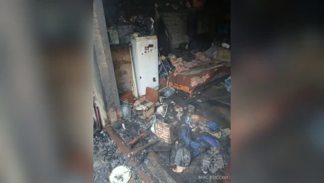 Мужчина пострадал во время пожара в Чаплыгине