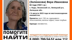 82-летнюю Веру Бецову два дня ищут в Липецкой области