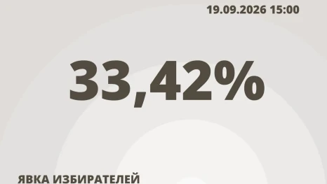 Явка на выборы на 15:00 составила 33,42%