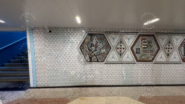 В Липецке по стенам мозаичного перехода у Нижнего парка потекла вода