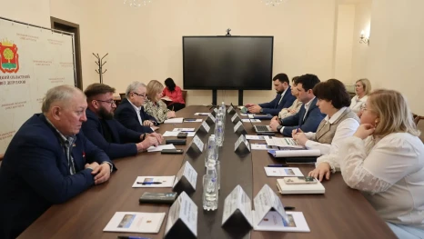 С лидерами фракций встретился представитель Правительства региона в облсовете Сергей Курбатов 