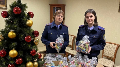 Сотрудники липецкого следкома передали новогодние подарки Центру «Траектория»