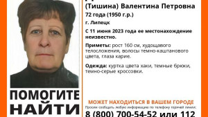 В Липецке ищут пропавшую 72-летнюю женщину