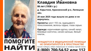 Пенсионерку Клавдию Александрову ищут в Липецкой области