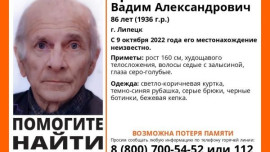 В Липецке ищут 86-летнего Вадима Бреева в бежевой кепке и светло-коричневой куртке