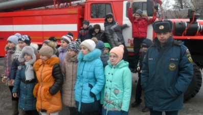 Лебедянские школьники посетили пожарную часть