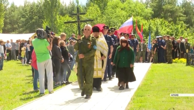 На высоте Огурец захоронили останки двух советских солдат