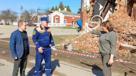 Часть водонапорной башни обрушилась в селе Набережное