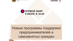 Эксперты в прямом эфире расскажут о новых программах поддержки предпринимателей и самозанятых