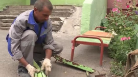 На проспекте Победы демонтировали старый пандус (видео)