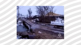 Затопило дорогу у деревни в Задонском округе Липецкой области