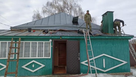 В Добринском районе пожарные отстояли жилой дом 