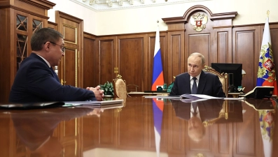 Владимир Путин встретился с секретарём Генсовета партии «Единая Россия» Владимиром Якушевым