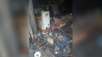 Мужчина пострадал во время пожара в Чаплыгине