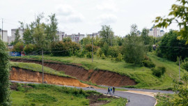 Мэр Липецка Роман Ченцов оценил ход работ на лыжероллерной трассе