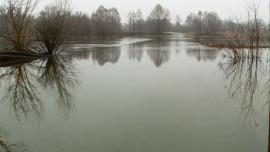 Под воду ушла переправа в Воловском районе