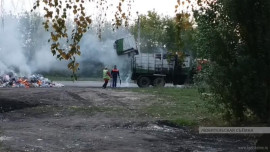 В грузовике "Экопром-Липецк" загорелся мусор