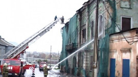 В центре Ельца горело старинное здание