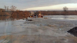 Проезд по понтонному мосту у села Замятино закрыт